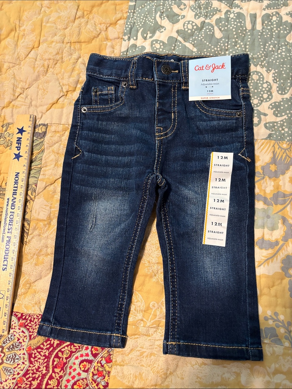 Cat & Jack Dark Indigo Straight Baby Jeans